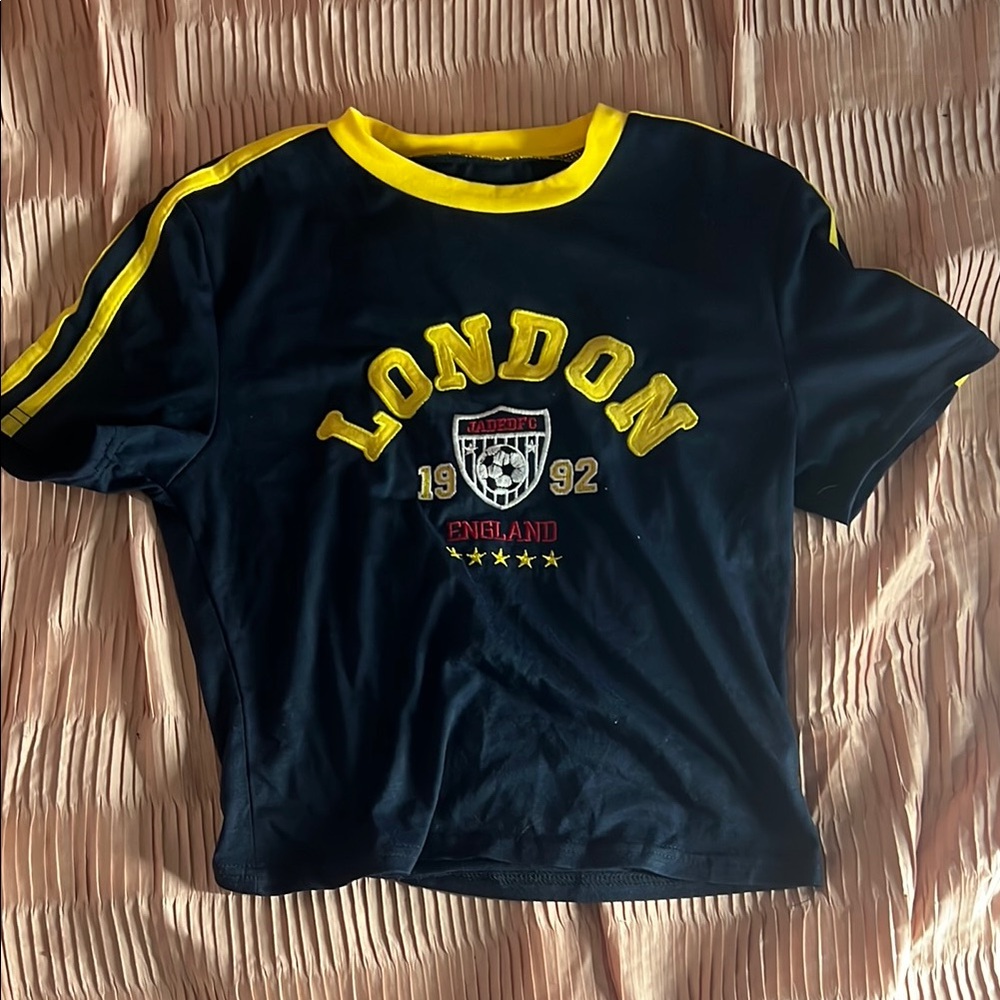 Kids Black and Yellow London Graphic T-Shirt